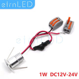 etrnLED Interior Led Spotlights Mini 12V 24V Recessed Ceiling Spot Lamp Hidden Stair Showcase Display Light with Connector 1W