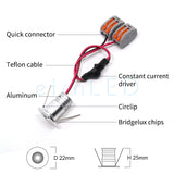 etrnLED Interior Led Spotlights Mini 12V 24V Recessed Ceiling Spot Lamp Hidden Stair Showcase Display Light with Connector 1W