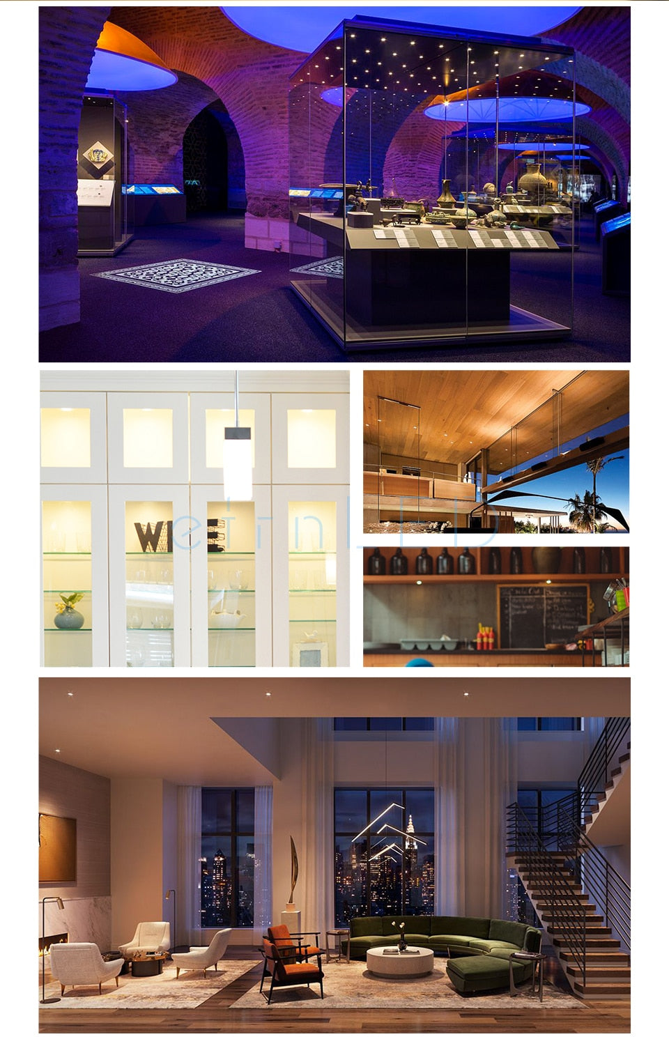 etrnLED Interior Led Spotlights Mini 12V 24V Recessed Ceiling Spot Lamp Hidden Stair Showcase Display Light with Connector 1W