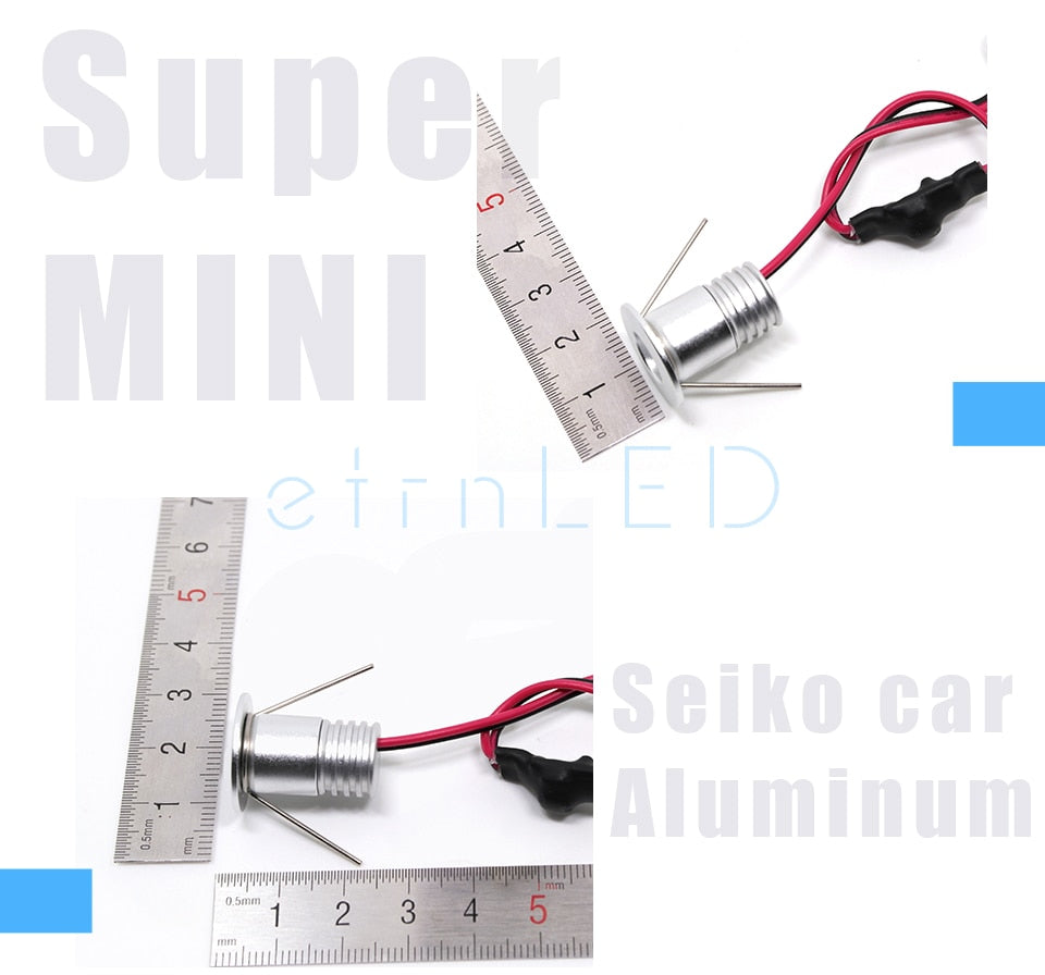 etrnLED Interior Led Spotlights Mini 12V 24V Recessed Ceiling Spot Lamp Hidden Stair Showcase Display Light with Connector 1W