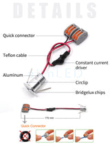 etrnLED Interior Led Spotlights Mini 12V 24V Recessed Ceiling Spot Lamp Hidden Stair Showcase Display Light with Connector 1W