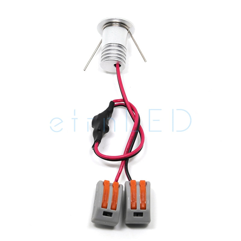 etrnLED Interior Led Spotlights Mini 12V 24V Recessed Ceiling Spot Lamp Hidden Stair Showcase Display Light with Connector 1W