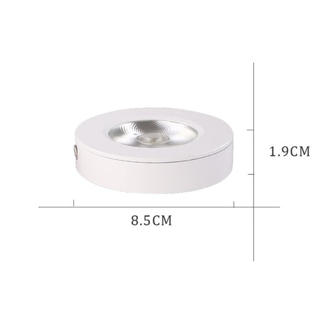 Ultrathin Surface Downlight Diameter 75mm 5W LED Downlight Golden Black White Alloy Body Cabinet Ceiling Spotlight