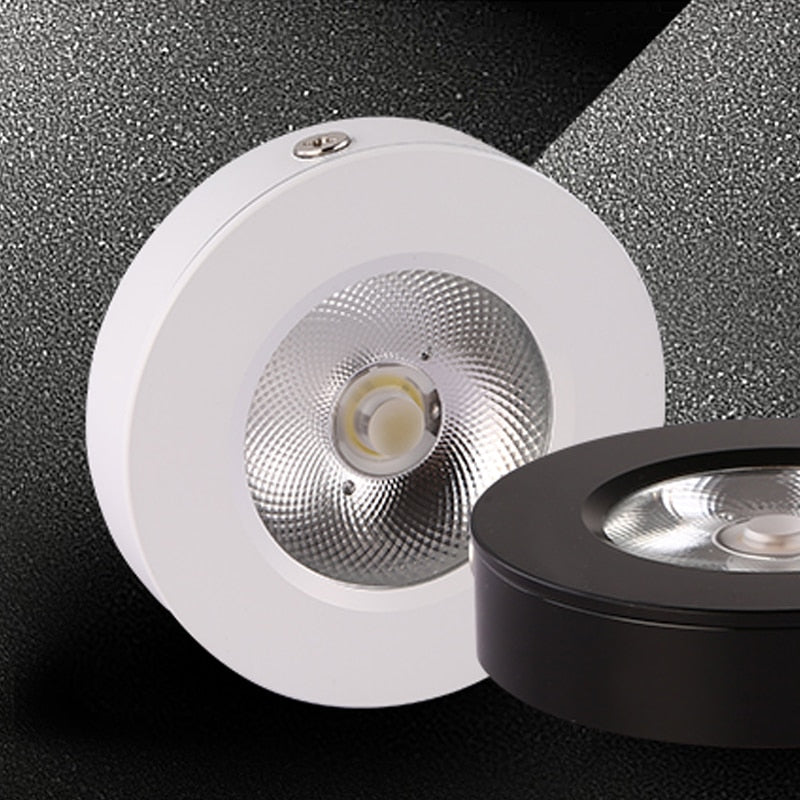 Ultrathin Surface Downlight Diameter 75mm 5W LED Downlight Golden Black White Alloy Body Cabinet Ceiling Spotlight