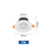 High Brightness LED Downlight Recessed Round Aluminum LED Ceiling Lamp 7W 10W 20W 30W 50W Warm Cold White AC220-240V Spotlights