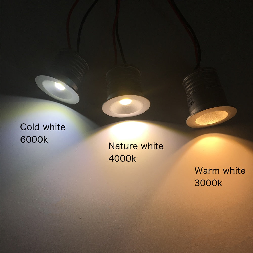 IP65 1W Mini LED Spotlight DC12V Indoor Dimmable Downlight 25MM Focos Ceiling Spot Lamp Corridor Stair Cabinet Gazebo Lighting