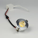 Mini LED Downlight Dimmable COB 3W Cut Hole 30mm Black White Silver Body AC12V 110V 220V Dust-proof Anti-fog