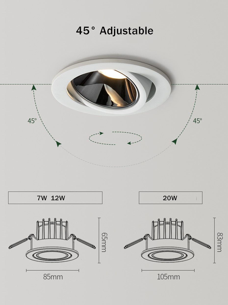 Tuya Led Smart Downlight Recessed Ceiling Lamp Zigbee Spot Lamp Angle Adjustable Aluminum Spot Led Light For Home Office Store