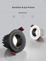 Tuya Led Smart Downlight Recessed Ceiling Lamp Zigbee Spot Lamp Angle Adjustable Aluminum Spot Led Light For Home Office Store