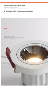 Tuya Led Smart Downlight Recessed Ceiling Lamp Zigbee Spot Lamp Angle Adjustable Aluminum Spot Led Light For Home Office Store