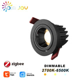 Tuya Led Smart Downlight Recessed Ceiling Lamp Zigbee Spot Lamp Angle Adjustable Aluminum Spot Led Light For Home Office Store