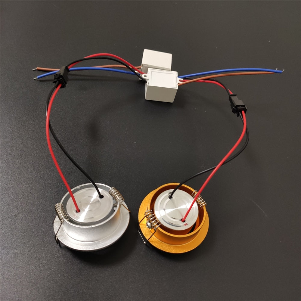 led downlight dimmable 10pcs 3w 1w 110-220v Matte silver gold mini spot light warm white/ 4000K /cold white