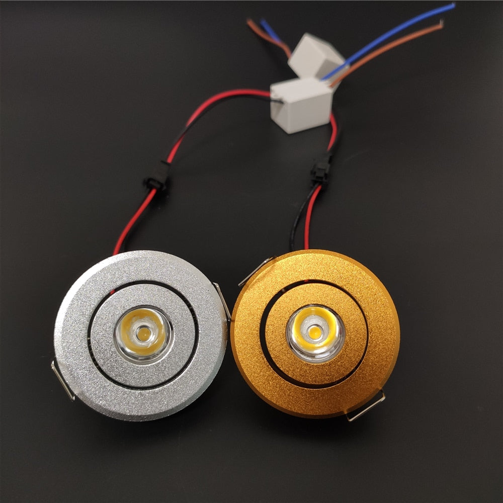 led downlight dimmable 10pcs 3w 1w 110-220v Matte silver gold mini spot light warm white/ 4000K /cold white