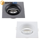 Cutout 90mm Black White Adjustable LED Spot Light Frame Holder GU10 MR16 Retrofit Kit Round Square Led Downlight Fixture Fitting