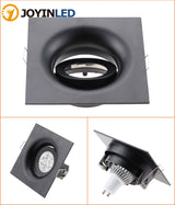 Cutout 90mm Black White Adjustable LED Spot Light Frame Holder GU10 MR16 Retrofit Kit Round Square Led Downlight Fixture Fitting