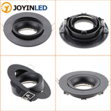 Cutout 90mm Black White Adjustable LED Spot Light Frame Holder GU10 MR16 Retrofit Kit Round Square Led Downlight Fixture Fitting
