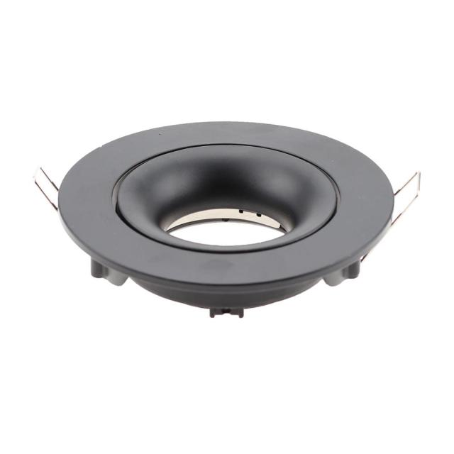 Cutout 90mm Black White Adjustable LED Spot Light Frame Holder GU10 MR16 Retrofit Kit Round Square Led Downlight Fixture Fitting