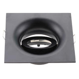 Cutout 90mm Black White Adjustable LED Spot Light Frame Holder GU10 MR16 Retrofit Kit Round Square Led Downlight Fixture Fitting