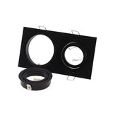 High Quality Aluminum GU10 MR16 Downlight Holder Black Silver White GU10 Fixture Frame For LED Ceiling Light Trim