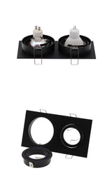 High Quality Aluminum GU10 MR16 Downlight Holder Black Silver White GU10 Fixture Frame For LED Ceiling Light Trim