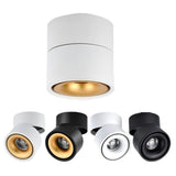 Dimmable COB LED Downlights Surface Mounted LED Ceiling Lamps 7W/10W/15W/18W Foldable And 360° Rotatable Background Spot lights