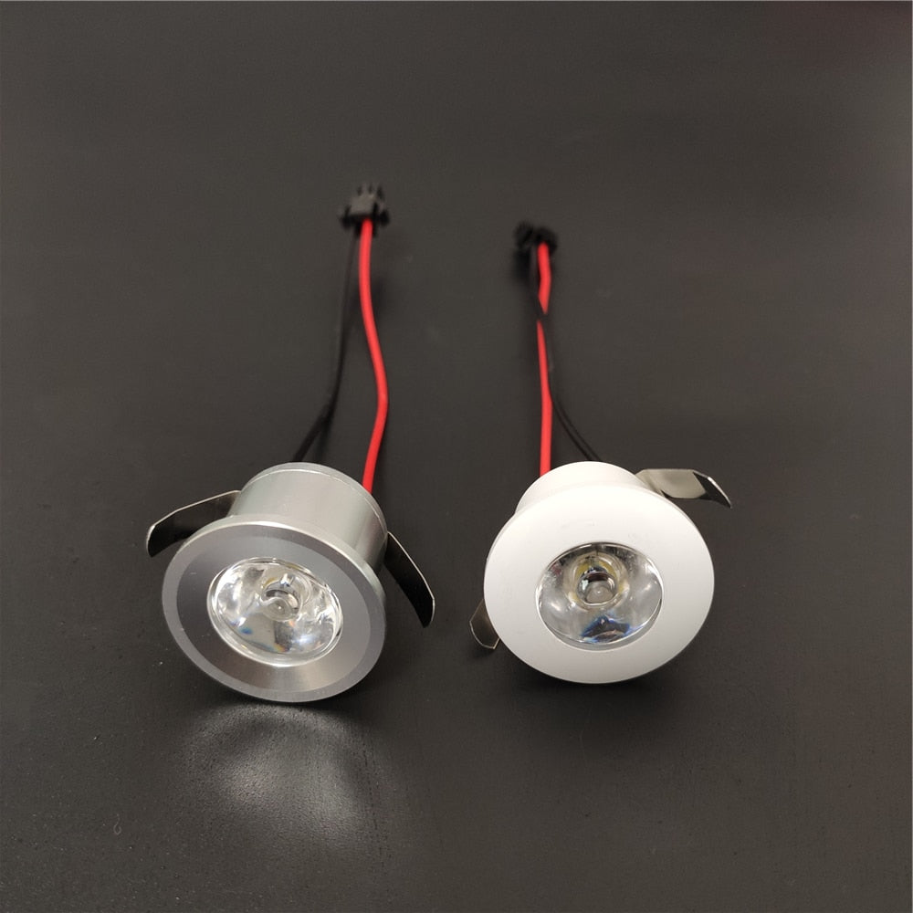 Dimmable downlight AC85-265v 10pcs 1w white silver with driver ceiling decoration indoor led white spot light fixture