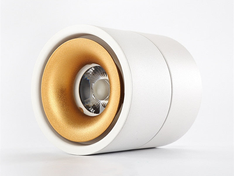 Dimmable COB LED Downlights Surface Mounted LED Ceiling Lamps 7W/10W/15W/18W Foldable And 360° Rotatable Background Spot lights