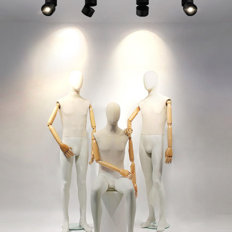 Dimmable COB LED Downlights Surface Mounted LED Ceiling Lamps 7W/10W/15W/18W Foldable And 360° Rotatable Background Spot lights