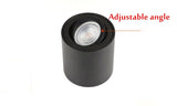 Adjustable LED Round Surface Mounted Trimless Downlight GU10 Fixture Cylinder Ceiling Down Spot Light Bedroom Lamp GU 10 Fitting