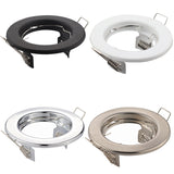 Round Metal Recessed LED Ceiling Light Frames MR16 GU10 10pcs Bulb Fixtures Downlight Holder GU10 Spot Light Fitting For Housing