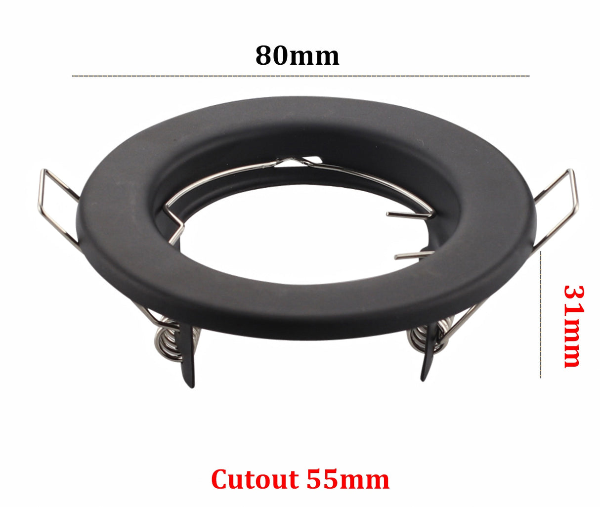 Round Metal Recessed LED Ceiling Light Frames MR16 GU10 10pcs Bulb Fixtures Downlight Holder GU10 Spot Light Fitting For Housing