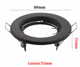 Round Metal Recessed LED Ceiling Light Frames MR16 GU10 10pcs Bulb Fixtures Downlight Holder GU10 Spot Light Fitting For Housing