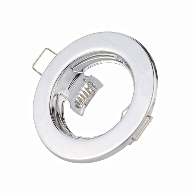 Round Metal Recessed LED Ceiling Light Frames MR16 GU10 10pcs Bulb Fixtures Downlight Holder GU10 Spot Light Fitting For Housing