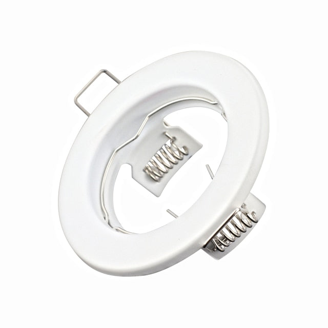 Round Metal Recessed LED Ceiling Light Frames MR16 GU10 10pcs Bulb Fixtures Downlight Holder GU10 Spot Light Fitting For Housing