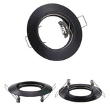 Black White Round Recessed LED Ceiling Light Frame MR16 GU10 Bulb Fixture Downlight Holder GU10 Spot Light Fitting For Housing