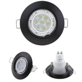 Black White Round Recessed LED Ceiling Light Frame MR16 GU10 Bulb Fixture Downlight Holder GU10 Spot Light Fitting For Housing
