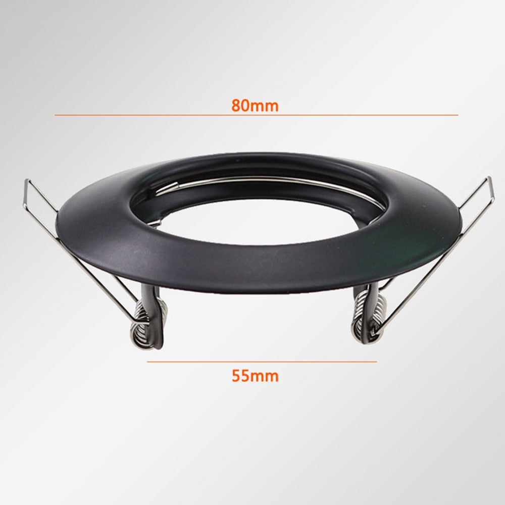 Black White Round Recessed LED Ceiling Light Frame MR16 GU10 Bulb Fixture Downlight Holder GU10 Spot Light Fitting For Housing