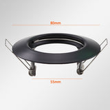 Black White Round Recessed LED Ceiling Light Frame MR16 GU10 Bulb Fixture Downlight Holder GU10 Spot Light Fitting For Housing