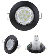 Black White Round Recessed LED Ceiling Light Frame MR16 GU10 Bulb Fixture Downlight Holder GU10 Spot Light Fitting For Housing