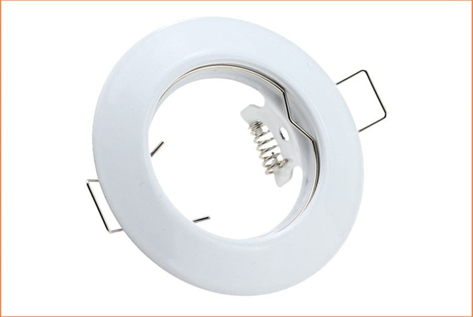 Black White Round Recessed LED Ceiling Light Frame MR16 GU10 Bulb Fixture Downlight Holder GU10 Spot Light Fitting For Housing