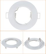 Black White Round Recessed LED Ceiling Light Frame MR16 GU10 Bulb Fixture Downlight Holder GU10 Spot Light Fitting For Housing