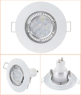 Black White Round Recessed LED Ceiling Light Frame MR16 GU10 Bulb Fixture Downlight Holder GU10 Spot Light Fitting For Housing