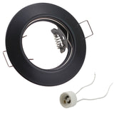 Black White Round Recessed LED Ceiling Light Frame MR16 GU10 Bulb Fixture Downlight Holder GU10 Spot Light Fitting For Housing