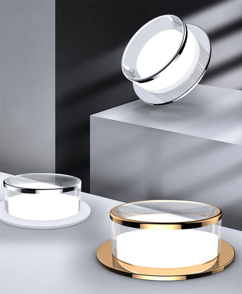 Luxury Style Crystal LED Downlight 5W7W9W12W15W Crystal Recessed Downlights Ceiling Spot Lighting Bedroom Kitchen Indoor lamp