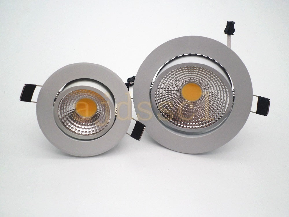 LED downlights White round Led spot COB Ceiling led downlight 7W 9w 12w 15w 20w rotating 110/220V surface mounted Indoor Light