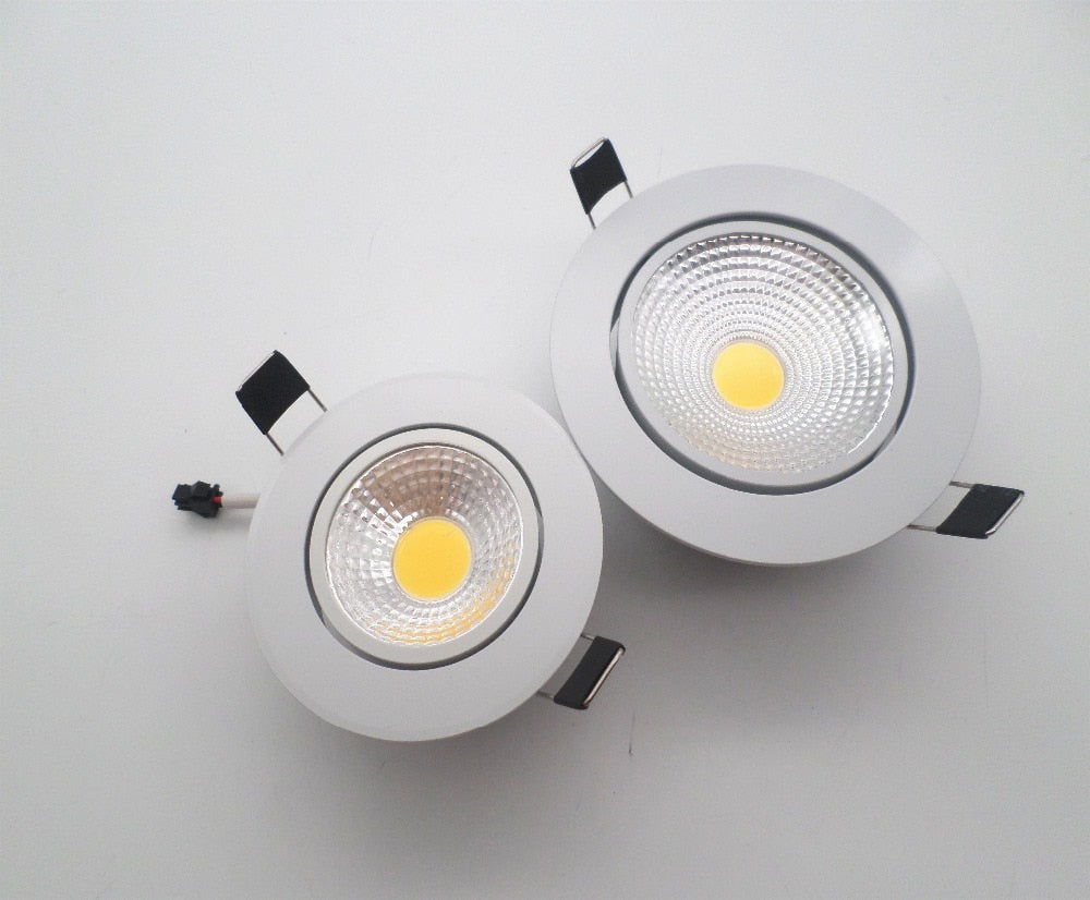 LED downlights White round Led spot COB Ceiling led downlight 7W 9w 12w 15w 20w rotating 110/220V surface mounted Indoor Light