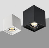 1pcs Square Surface Mounted LED Downlight with Replaceable GU10 LED Bulb  7W 10W  LED Ceiling Spot Light AC85V-265V Indoor