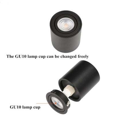 1pcs Square Surface Mounted LED Downlight with Replaceable GU10 LED Bulb  7W 10W  LED Ceiling Spot Light AC85V-265V Indoor