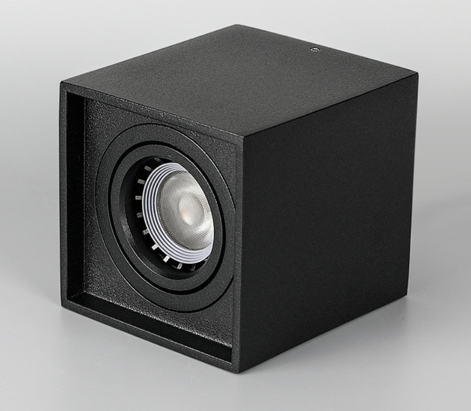 1pcs Square Surface Mounted LED Downlight with Replaceable GU10 LED Bulb  7W 10W  LED Ceiling Spot Light AC85V-265V Indoor