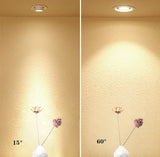 Zoom Beam Angle Adjustable 15/45/60 Degrees LED COB Recessed Downlight 10W 12W 15W  LED Ceiling Spot Light for Picture Background